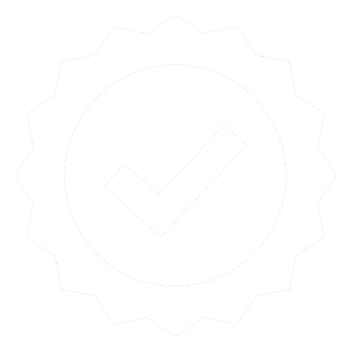The image displays a stylized seal with a checkmark inside a shield-like emblem, accompanied by a circular border, suggesting an official mark of approval or certification.