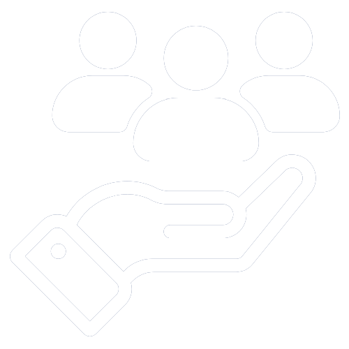 The image shows a stylized graphic with silhouettes of multiple people standing around a hand pointing upwards, accompanied by a symbol resembling a handshake with a document or contract, suggesting themes of agreement, partnership, and possibly legal or business transactions.
