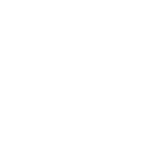 The image displays a black-and-white icon featuring a stylized robot head with a circular emblem above it, positioned on a white background.