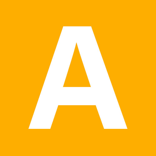 The image displays a simple, bold yellow letter 'A' on a white background, with no additional context or elements present.